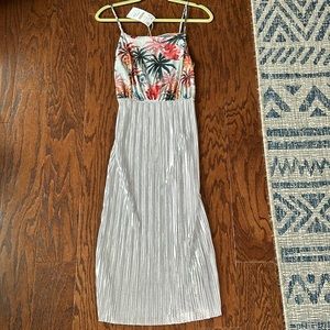 Zara shiny silver dress